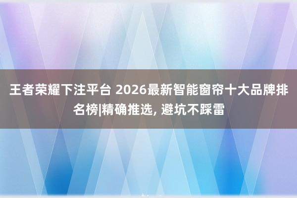 王者荣耀下注平台 2026最新智能窗帘十大品牌排名榜|精确推选， 避坑不踩雷